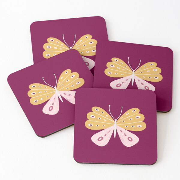 Item preview, Gold and Pink Butterfly on Maroon designed and sold by Heather Rosas.