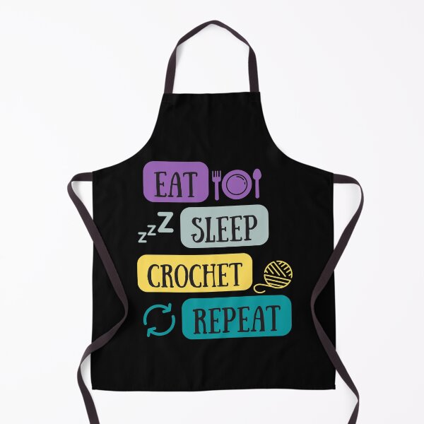 Item preview, Eat sleep crochet repeat designed and sold by EvergreenWhimsy.
