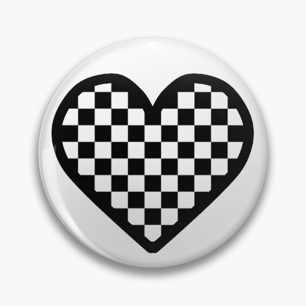 Item preview, checker heart designed and sold by cray0n-b0x.