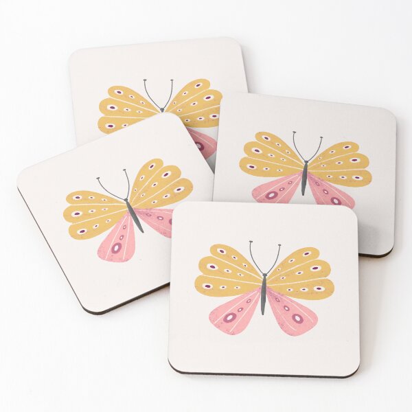Item preview, Gold and Pink Butterfly on Off-White designed and sold by Heather Rosas.