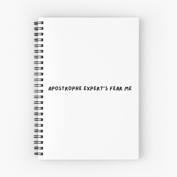 Item preview, Apostrophe expert's fear me | Ironic | Gift for Word Snob | Text Based | Light Background designed and sold by SidefatSayings.