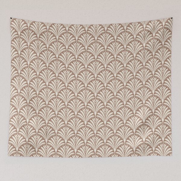 Item preview, Cream Fan Pattern designed and sold by TeraLynne.
