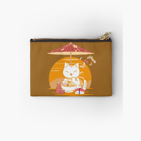 Item preview, Cute Cat Enjoying Ramen, Sushi and Saké designed and sold by creatinginlove.