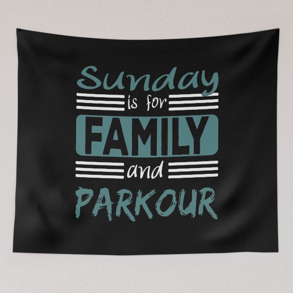 Item preview, Sunday Is For Family And Parkour Saying designed and sold by Merchandiser099.