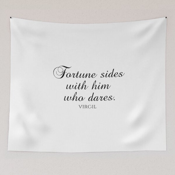 Item preview, Fortune Sides With Him Who Dares - Virgil - Black designed and sold by PhiloJourney.