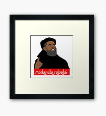 Obama ''moderate rebels'' shirt Framed Print
