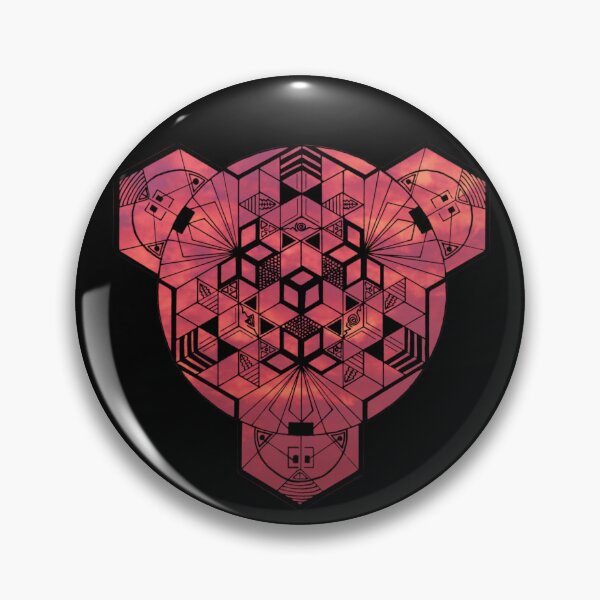 Artikelvorschau, Red Sky Cube Mandala in der Größe angepasst entworfen und verkauft von createVisions.