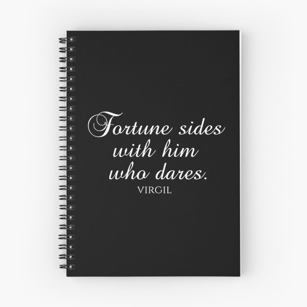 Item preview, Fortune Sides With Him Who Dares - Virgil Quotes - White designed and sold by PhiloJourney.