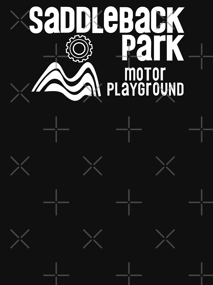 Saddleback Park Motor Playground No Border Logo (White) by racerspitstop