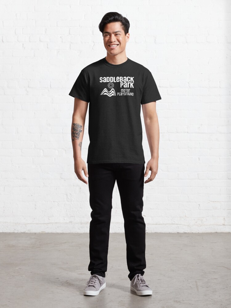 Alternate view of Saddleback Park Motor Playground No Border Logo (White) Classic T-Shirt