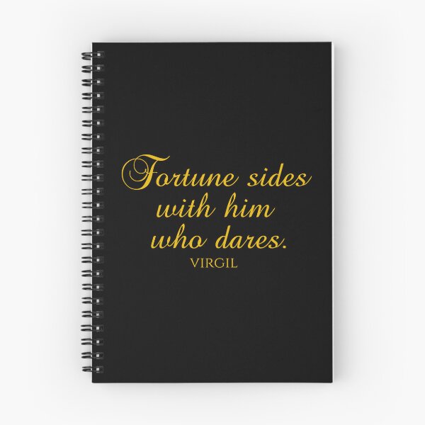 Item preview, Fortune Sides With Him Who Dares - Virgil Quotes - Gold designed and sold by PhiloJourney.