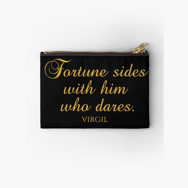 Item preview, Fortune Sides With Him Who Dares - Virgil Quotes - Gold designed and sold by PhiloJourney.
