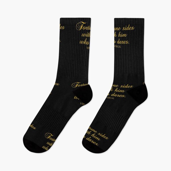 Item preview, Fortune Sides With Him Who Dares - Virgil Quotes - Gold designed and sold by PhiloJourney.
