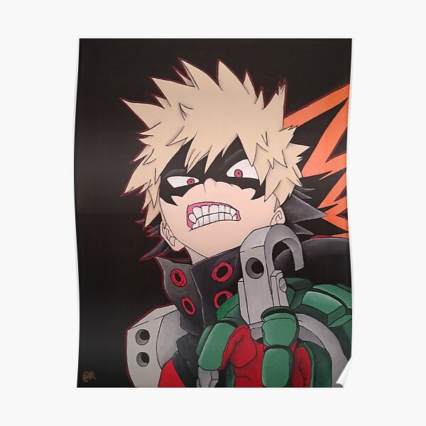 Bakugo Poster For Sale By Mandamanicarts Redbubble