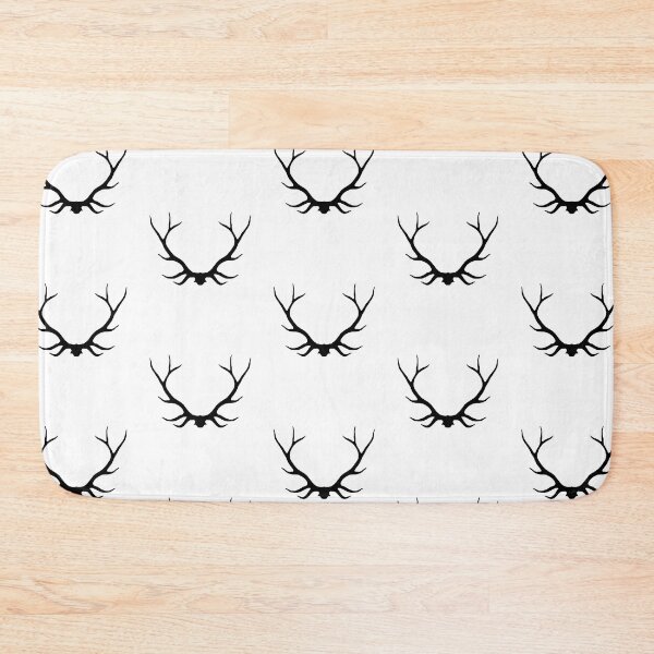 Artikelvorschau, Buck Antlers - Schwarz auf Weiß entworfen und verkauft von SugarPineDesign.