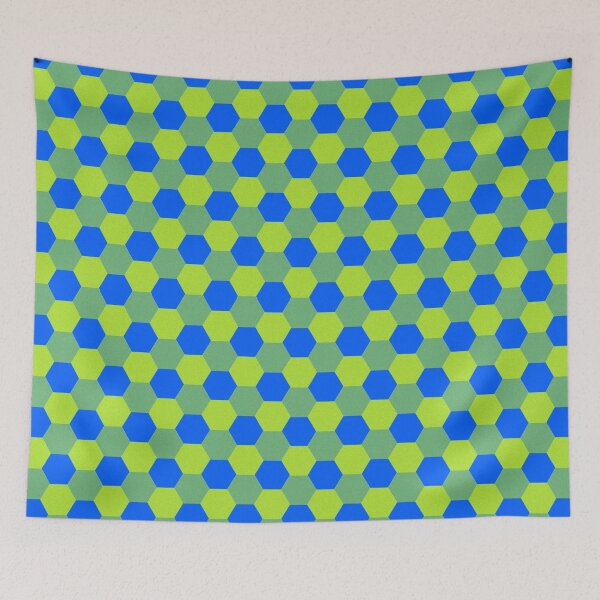 Item preview, Yellow and blue honeycomb pattern designed and sold by bernardusae.