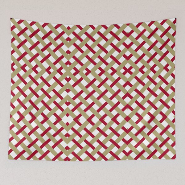 Item preview, Red and gold interlocked squares designed and sold by Bright76.
