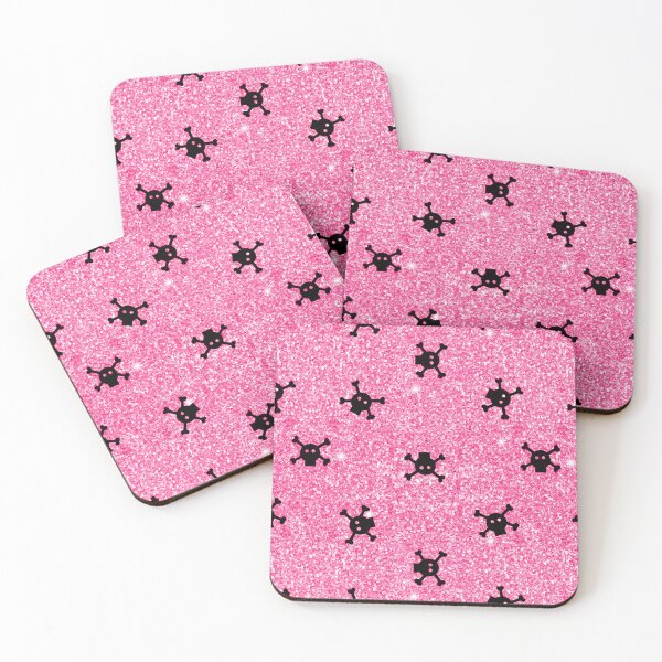 Item preview, Bitty Skulls - Hot Pink Glitter designed and sold by SugarPineDesign.