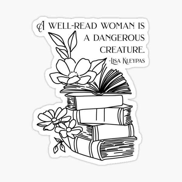 a-well-read-woman-sticker-for-sale-by-pandasnack-redbubble