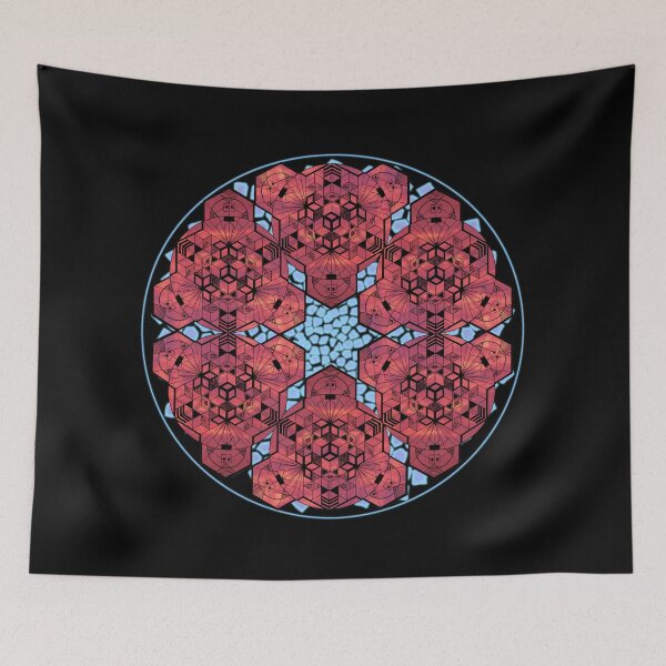Item preview, Red Sky Cube Mandala Star & CircleVisions (B&P) designed and sold by createVisions.