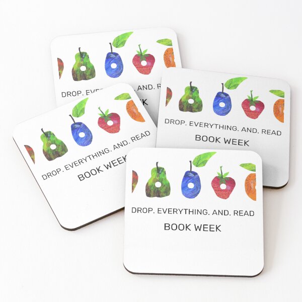 Item preview, Drop Everything and Read Hungry caterpillar Eric carle book week resource reading positive  book week sticker  designed and sold by LaundrySalt.