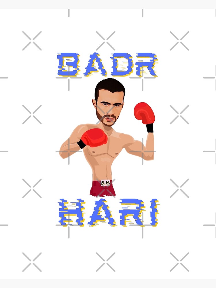 “Badr Hari” Poster for Sale by DrawingAndText | Redbubble