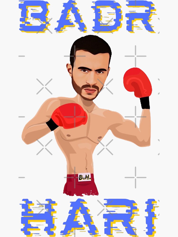 "Badr Hari" Sticker for Sale by DrawingAndText | Redbubble