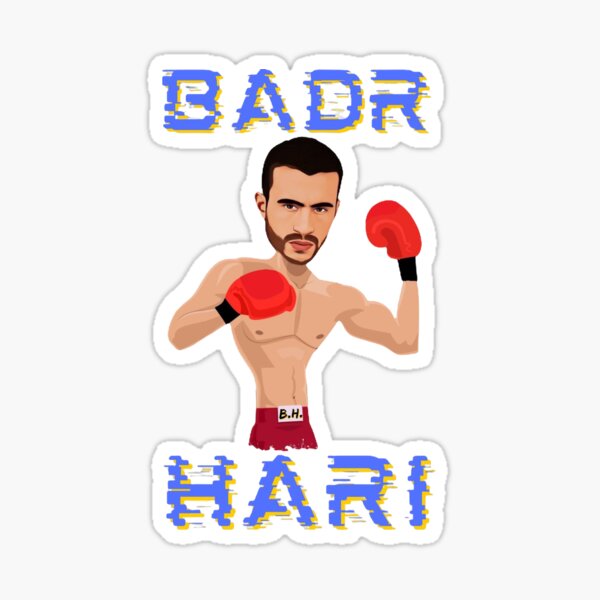 "Badr Hari" Sticker for Sale by DrawingAndText | Redbubble