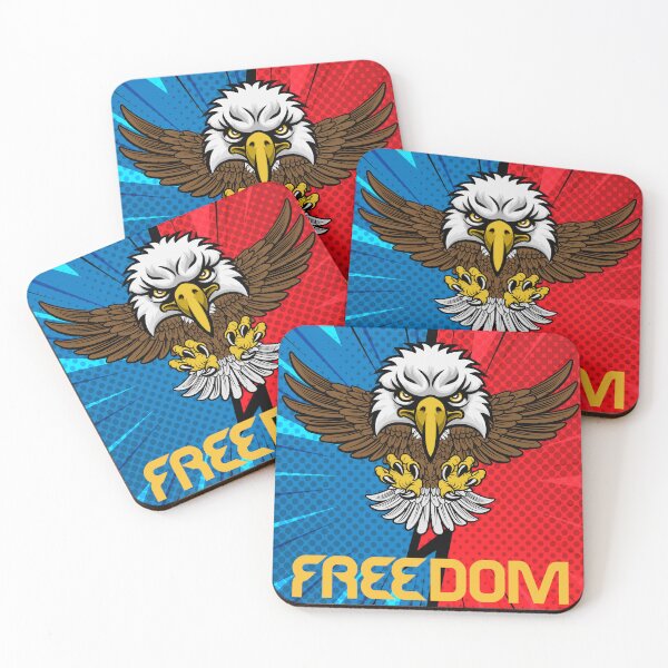 Item preview, Freedom fighting bald eagle superhero designed and sold by gregblomberg.