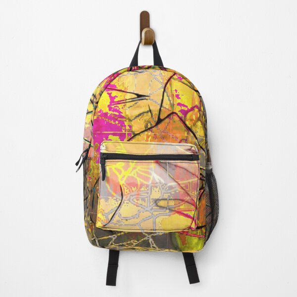 Item preview, geometric pineapple line abstract background in pink yellow orange designed and sold by Mrvell.