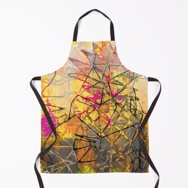 Item preview, geometric pineapple line abstract background in pink yellow orange designed and sold by Mrvell.