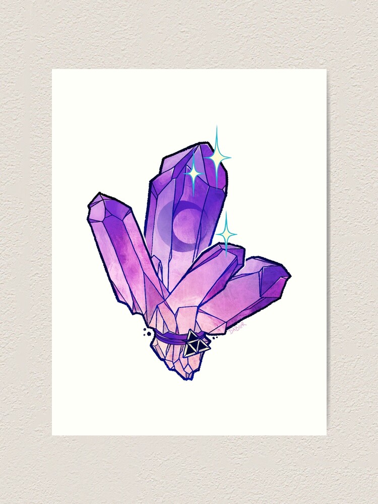 Purple Crystal Art Print