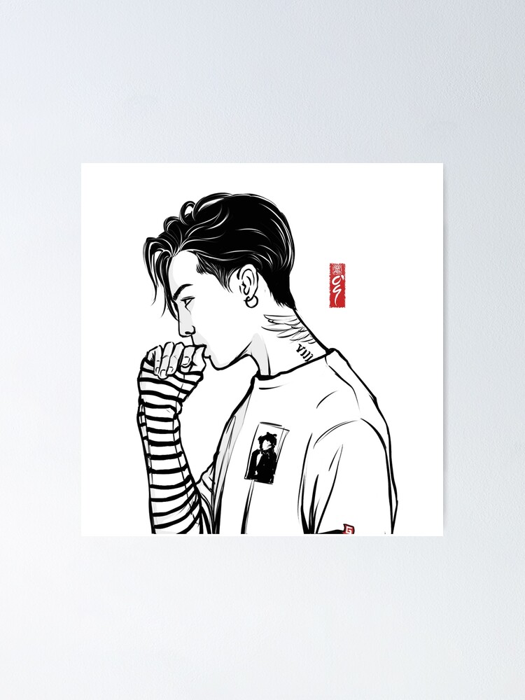 ショウ 直筆サイン入りポスター gdragon top dlite BIGBANG 直筆サイン