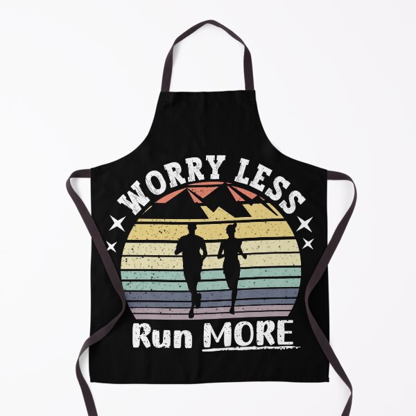 Item preview, Worry Less Run More Vintage Sunset Outdoors Jogging - Black designed and sold by PearlMoonGrapes.