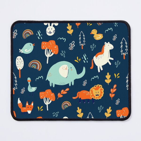 Item preview, Cute Hand Drawn Cartoon Forest Animals Pattern designed and sold by TeeBeesDesign.