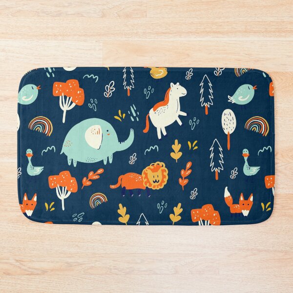 Item preview, Cute Hand Drawn Cartoon Forest Animals Pattern designed and sold by TeeBeesDesign.