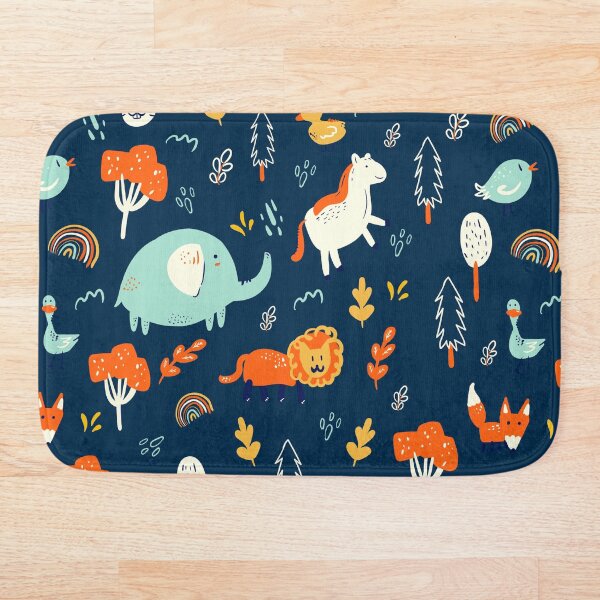 Item preview, Lindo patrón de animales del bosque de dibujos animados dibujados a mano designed and sold by TeeBeesDesign.