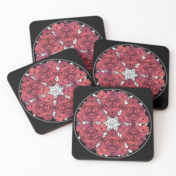 Item preview, Red Sky Cube Mandala Star & CircleVisions (W) designed and sold by createVisions.