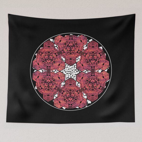 Item preview, Red Sky Cube Mandala Star & CircleVisions (W) designed and sold by createVisions.