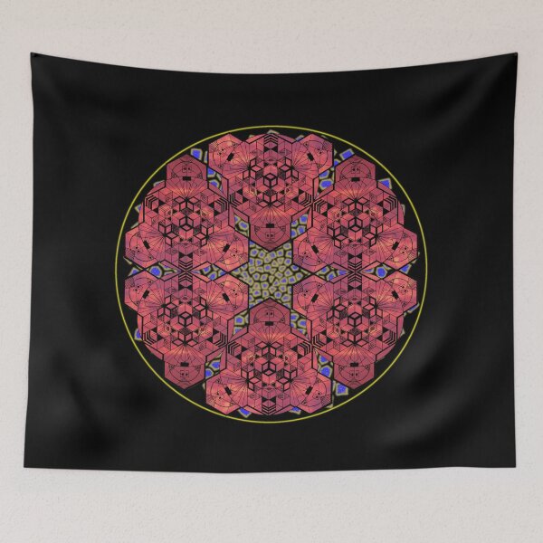Item preview, Red Sky Cube Mandala Star & CircleVisions (Y&P) designed and sold by createVisions.