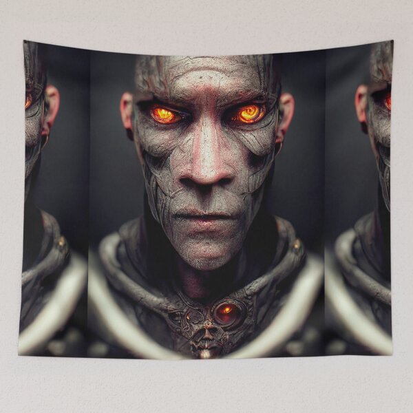 Item preview, Portrait of a futuristic cyberpunk warrior. A warrior from virtual reality. designed and sold by savagerus.