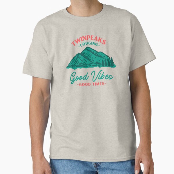 Item preview, Twinpeaks Lodging Goodvibes t-shirt designed and sold by TwinPeakLodging.