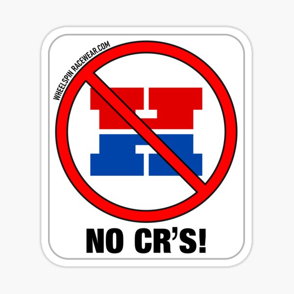 NO CR'S Red Cross Circle Sticker