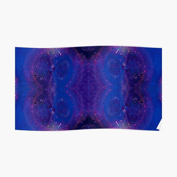 Dragonfly Midnight Swirls All Over Poster