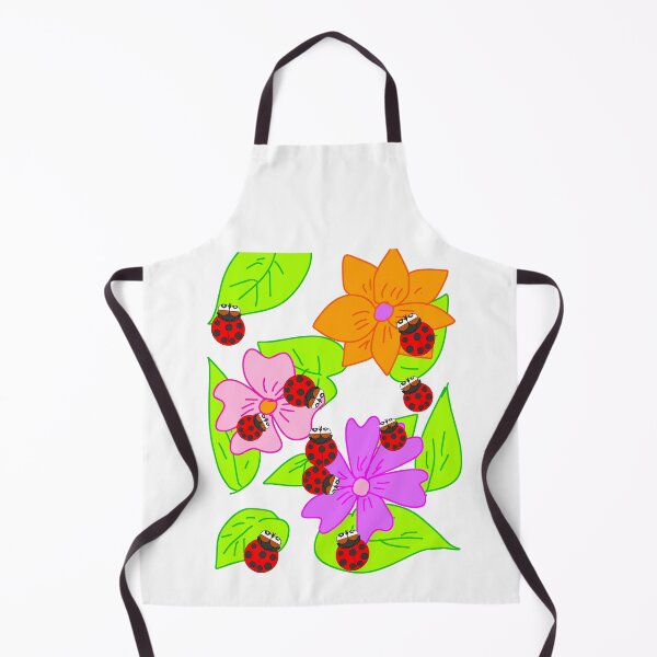 Item preview, Red ladybug and flower designed and sold by EnjoyArtWorld.