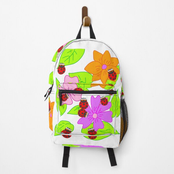 Item preview, Red ladybug and flower designed and sold by EnjoyArtWorld.