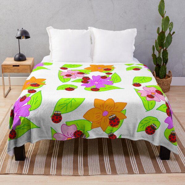 Item preview, Red ladybug and flower designed and sold by EnjoyArtWorld.