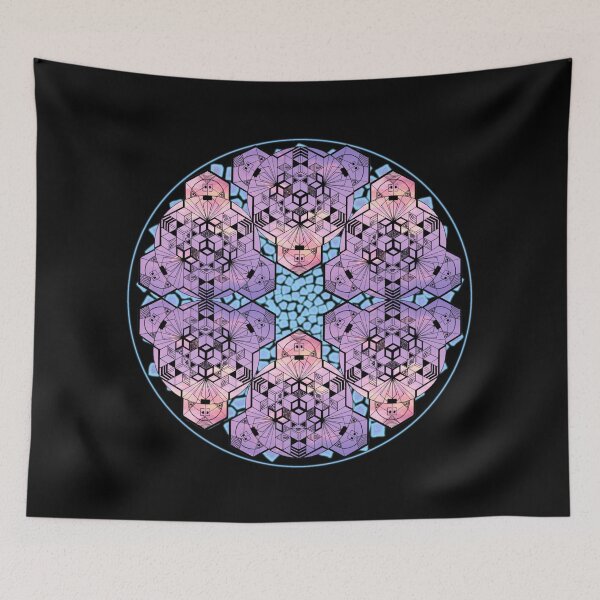 Item preview, Purple Sky Cube Mandala Star & CircleVisions (B&P) designed and sold by createVisions.