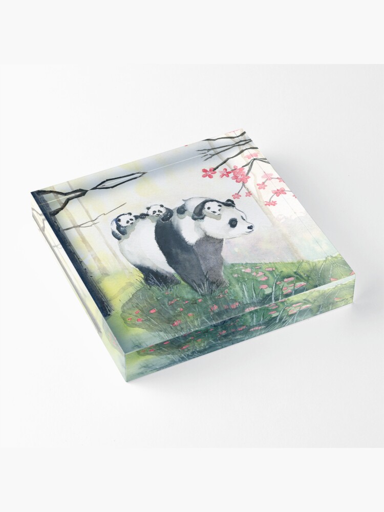 Alternate view of Panda Family Acrylic Block