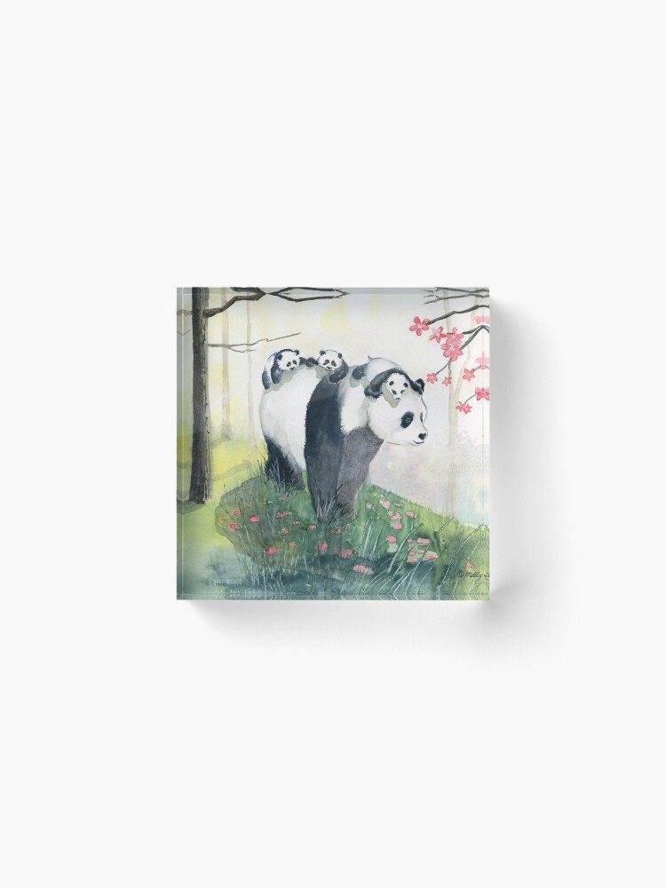 Alternate view of Panda Family Acrylic Block